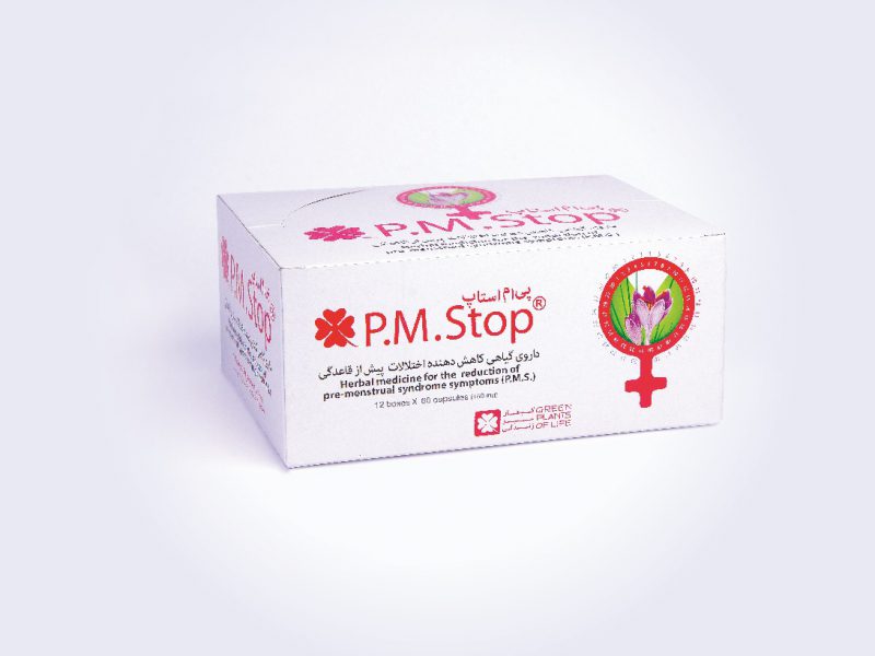 جعبه مادر داروی گیاهی کاهش دهنده اختلالات پیش از قاعدگی پی ام استاپ