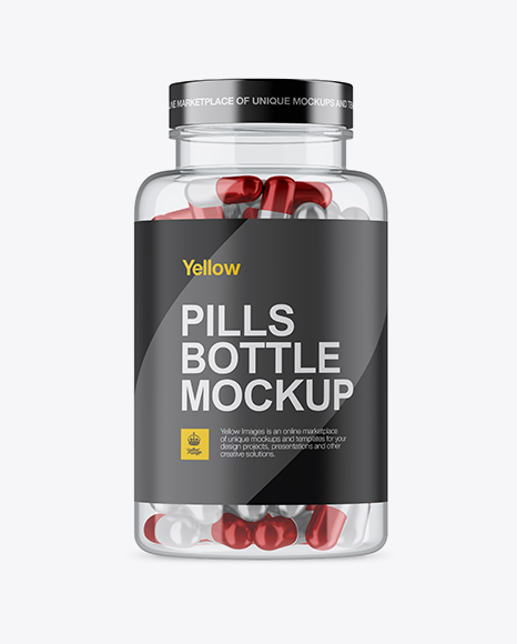 Visualize your design ideas on this mockup of a clear plastic bottle with metallic pills. There is an option to change color of pills. Outstanding quality. Includes special layers and smart objects for your amazing artwork.

This mockup is available for p